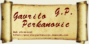 Gavrilo Perkanović vizit kartica